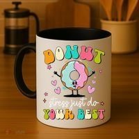 Groovy Donut Stress Do Your Best Teacher Test Day Coffee Mug thumb 4