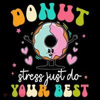 Groovy Donut Stress Do Your Best Teacher Test Day Coffee Mug thumb 5
