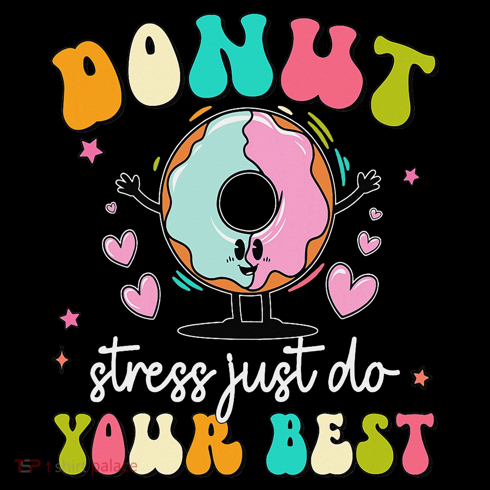 Groovy Donut Stress Do Your Best Teacher Test Day Coffee Mug