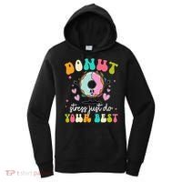 Groovy Donut Stress Do Your Best Teacher Test Day Women's Hoodie thumb 0