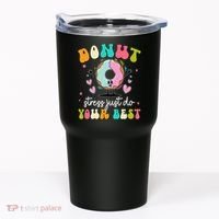 Groovy Donut Stress Do Your Best Teacher Test Day Tumbler thumb 0
