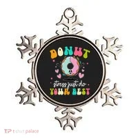 Groovy Donut Stress Do Your Best Teacher Test Day Ornament thumb 0