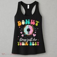 Groovy Donut Stress Do Your Best Teacher Test Day Women's Tank Top thumb 3