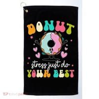 Groovy Donut Stress Do Your Best Teacher Test Day Golf Towel thumb 0