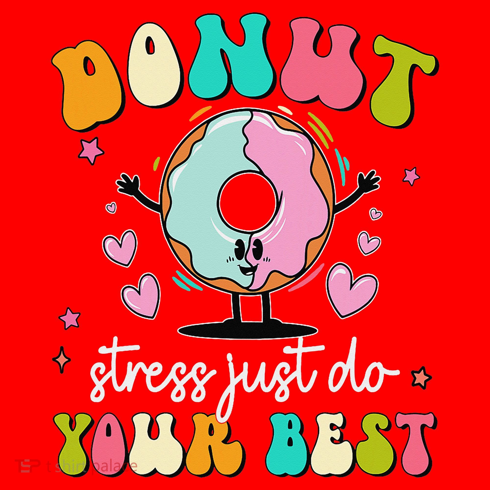 Groovy Donut Stress Do Your Best Teacher Test Day Santa Hat