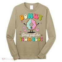 Groovy Donut Stress Do Your Best Teacher Test Day Long Sleeve Shirt thumb 0