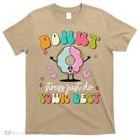 Groovy Donut Stress Do Your Best Teacher Test Day T-Shirt thumb 0