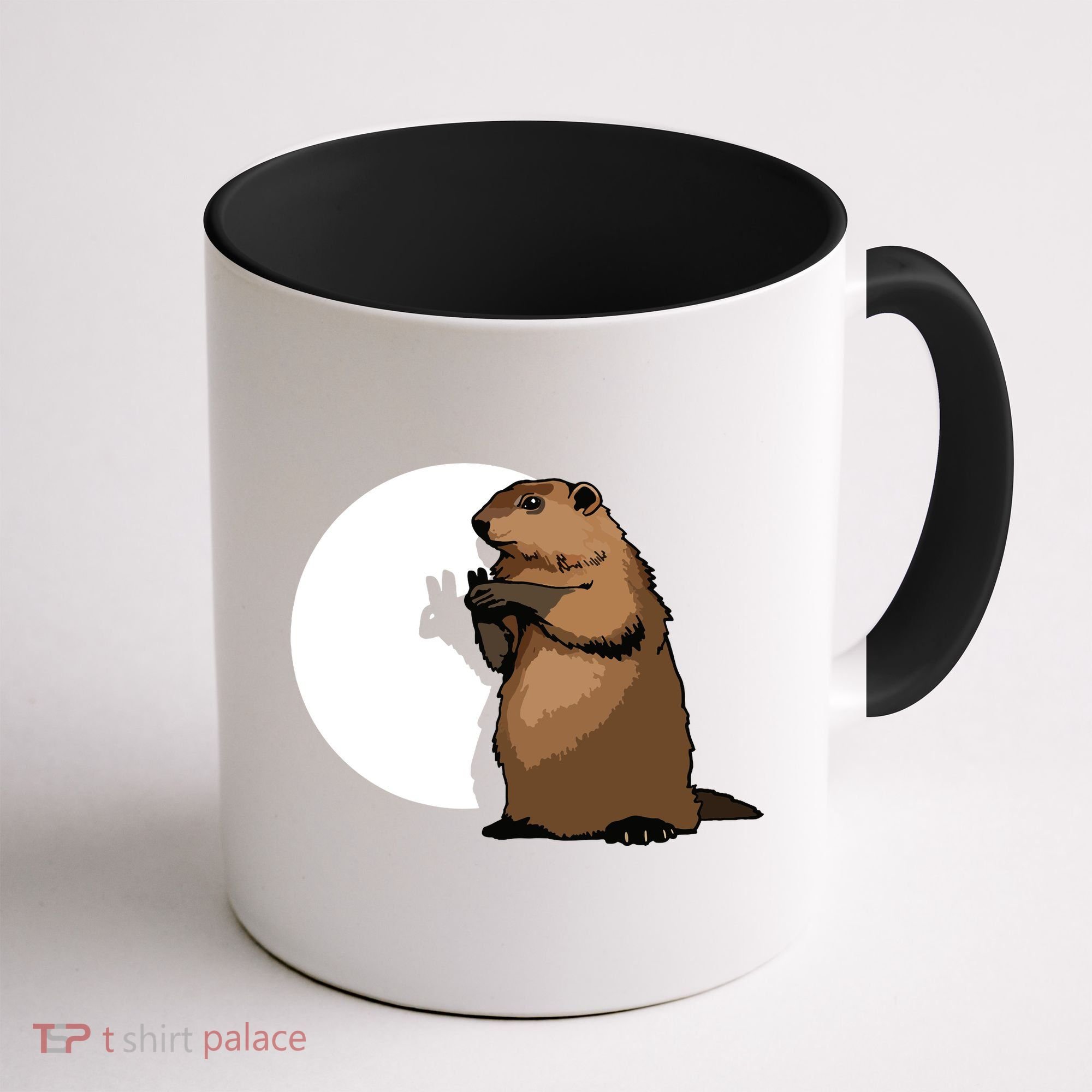 Groundhog Day Shadow Puppet Funny Gift Coffee Mug
