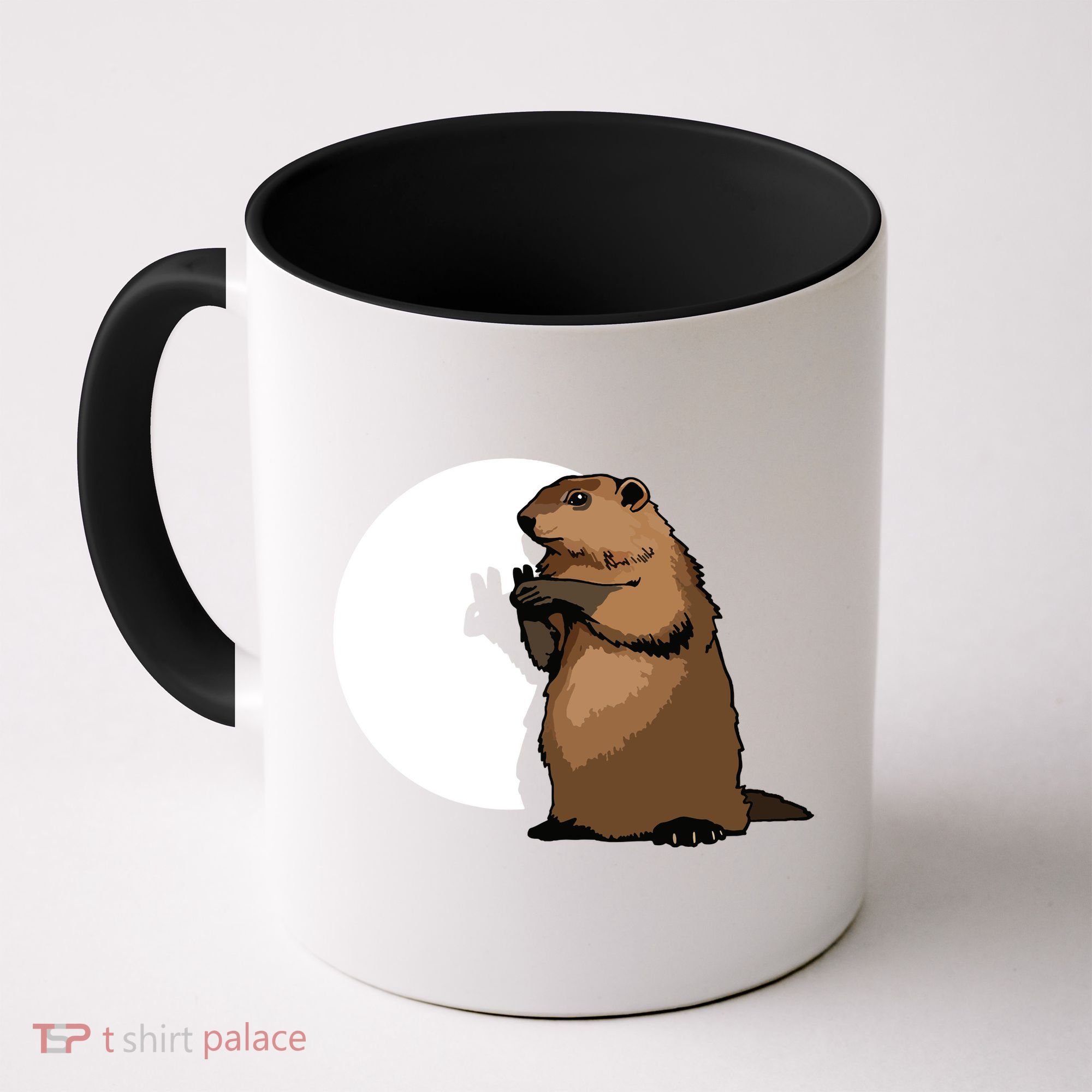 Groundhog Day Shadow Puppet Funny Gift Coffee Mug