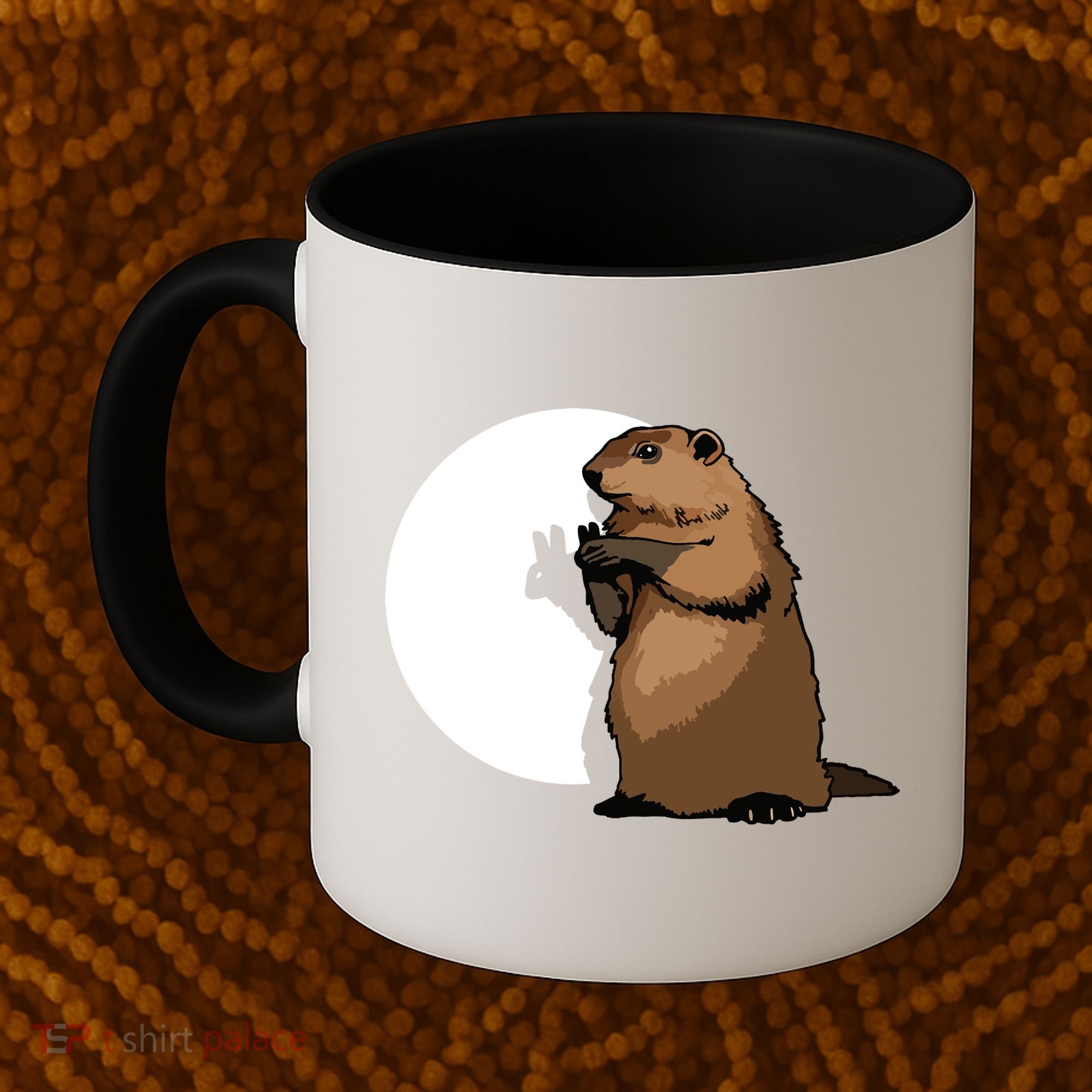 Groundhog Day Shadow Puppet Funny Gift Coffee Mug