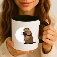 Groundhog Day Shadow Puppet Funny Gift Coffee Mug thumb 3