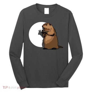 Groundhog Day Shadow Puppet Funny Gift Long Sleeve Shirt