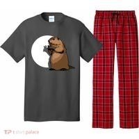 Groundhog Day Shadow Puppet Funny Gift Pajama Set thumb 0