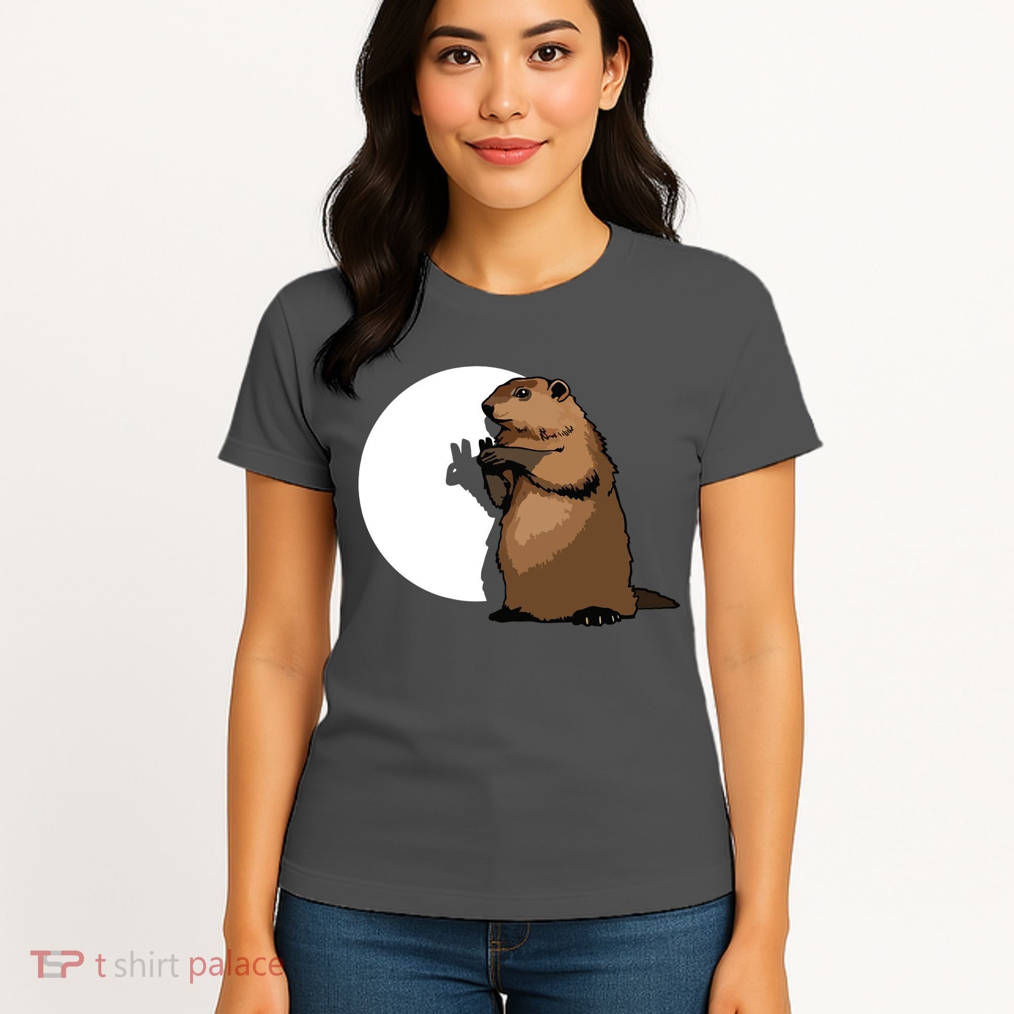 Groundhog Day Shadow Puppet Funny Gift Women's T-Shirt