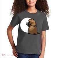 Groundhog Day Shadow Puppet Funny Gift Kids T-Shirt thumb 2