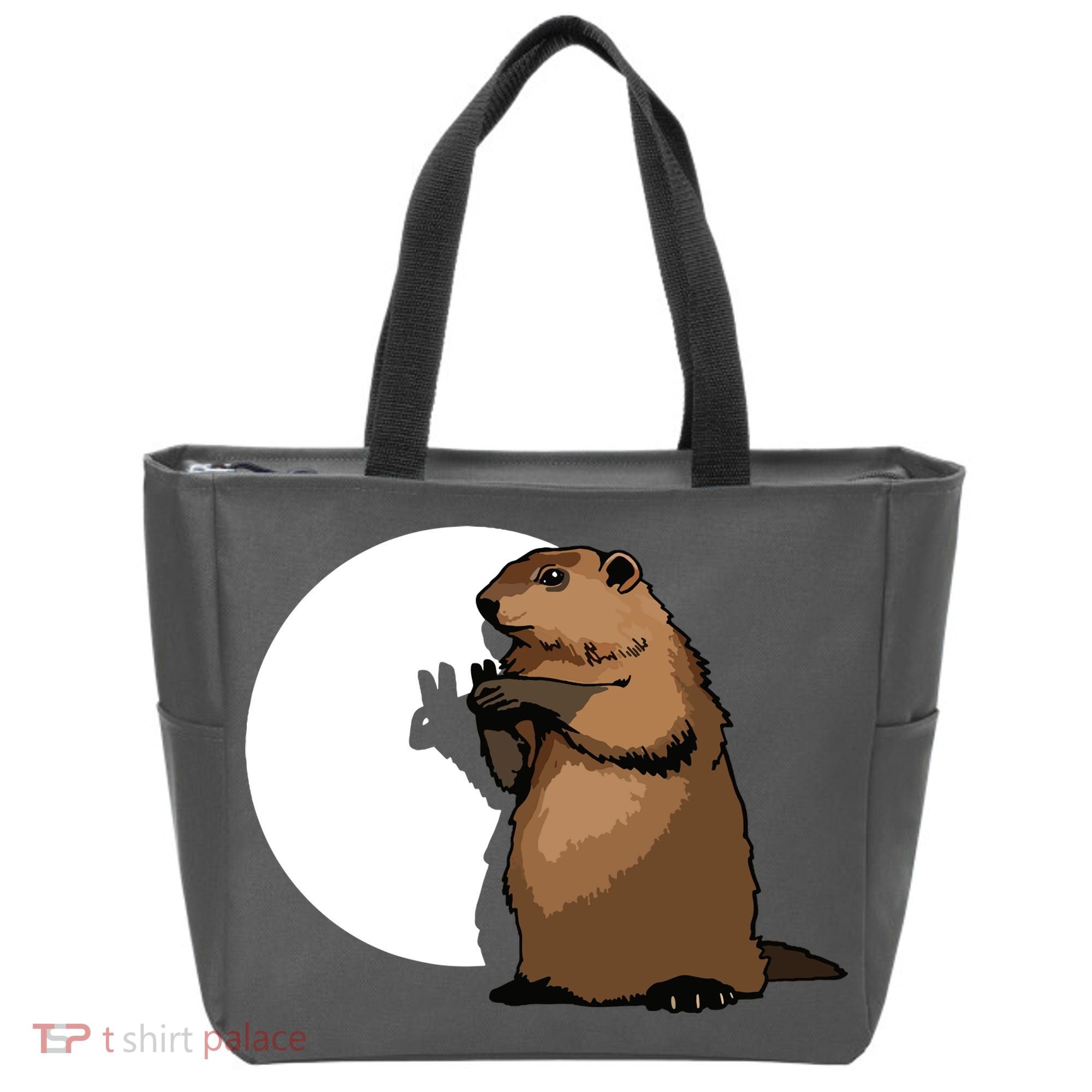 Groundhog Day Shadow Puppet Funny Gift Tote Bag