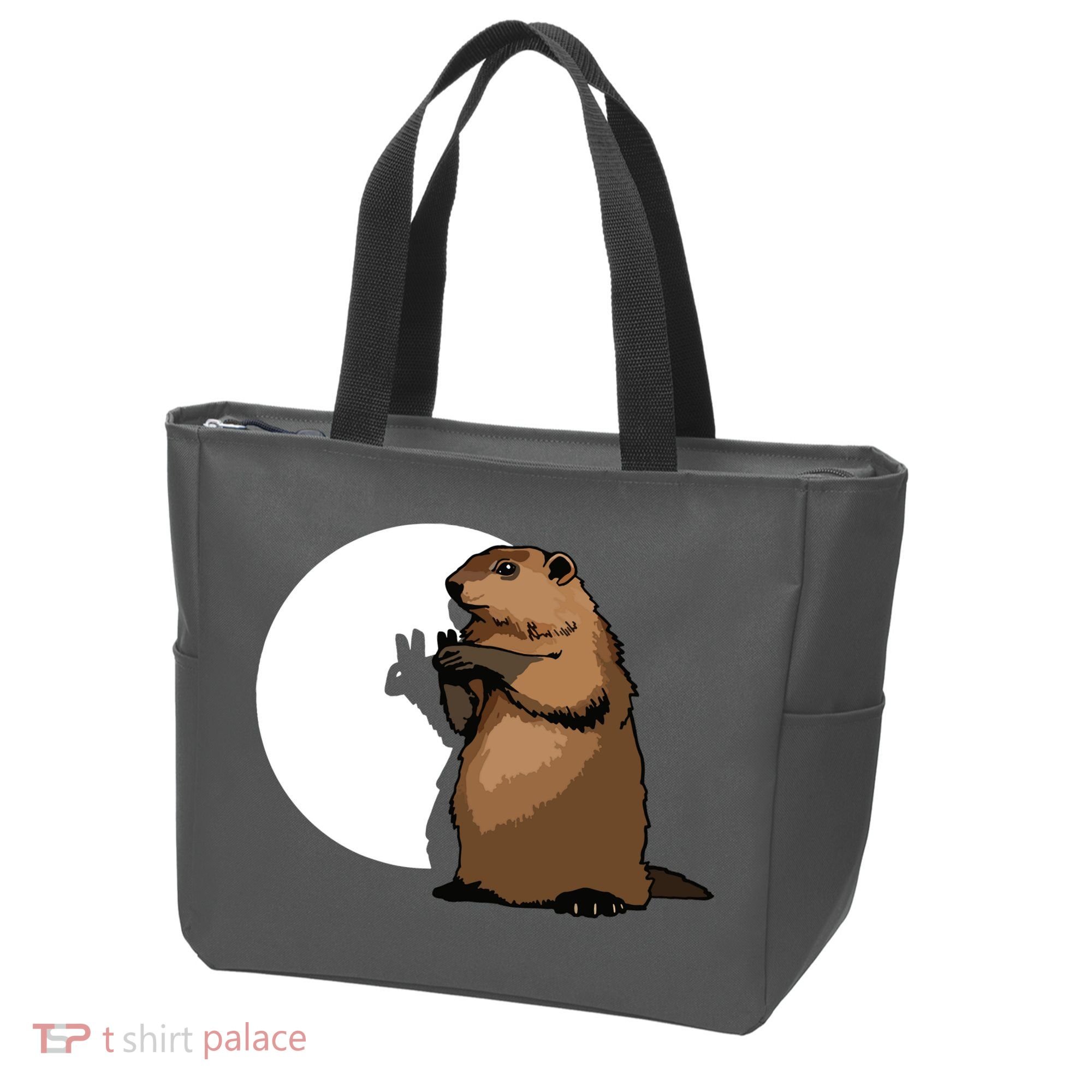 Groundhog Day Shadow Puppet Funny Gift Tote Bag