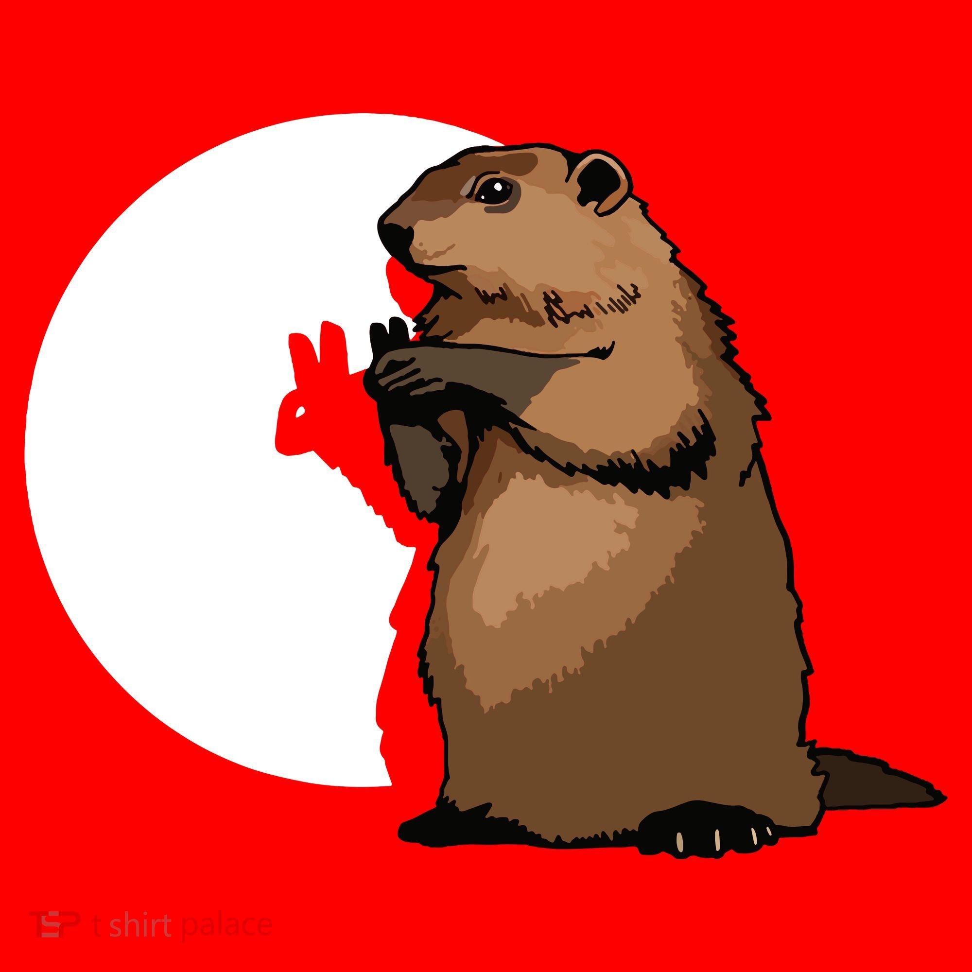 Groundhog Day Shadow Puppet Funny Gift Santa Hat