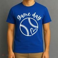 Game Day Softball Heart Love S Or Baseball Great Gift T-Shirt thumb 3