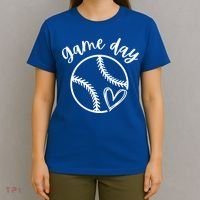 Game Day Softball Heart Love S Or Baseball Great Gift T-Shirt thumb 4