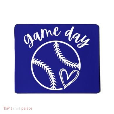 Game Day Softball Heart Love S Or Baseball Great Gift Mousepad
