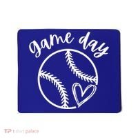 Game Day Softball Heart Love S Or Baseball Great Gift Mousepad thumb 0