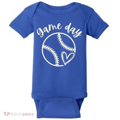Game Day Softball Heart Love S Or Baseball Great Gift Baby Bodysuit