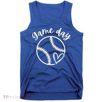 Game Day Softball Heart Love S Or Baseball Great Gift Tank Top