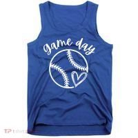 Game Day Softball Heart Love S Or Baseball Great Gift Tank Top thumb 0