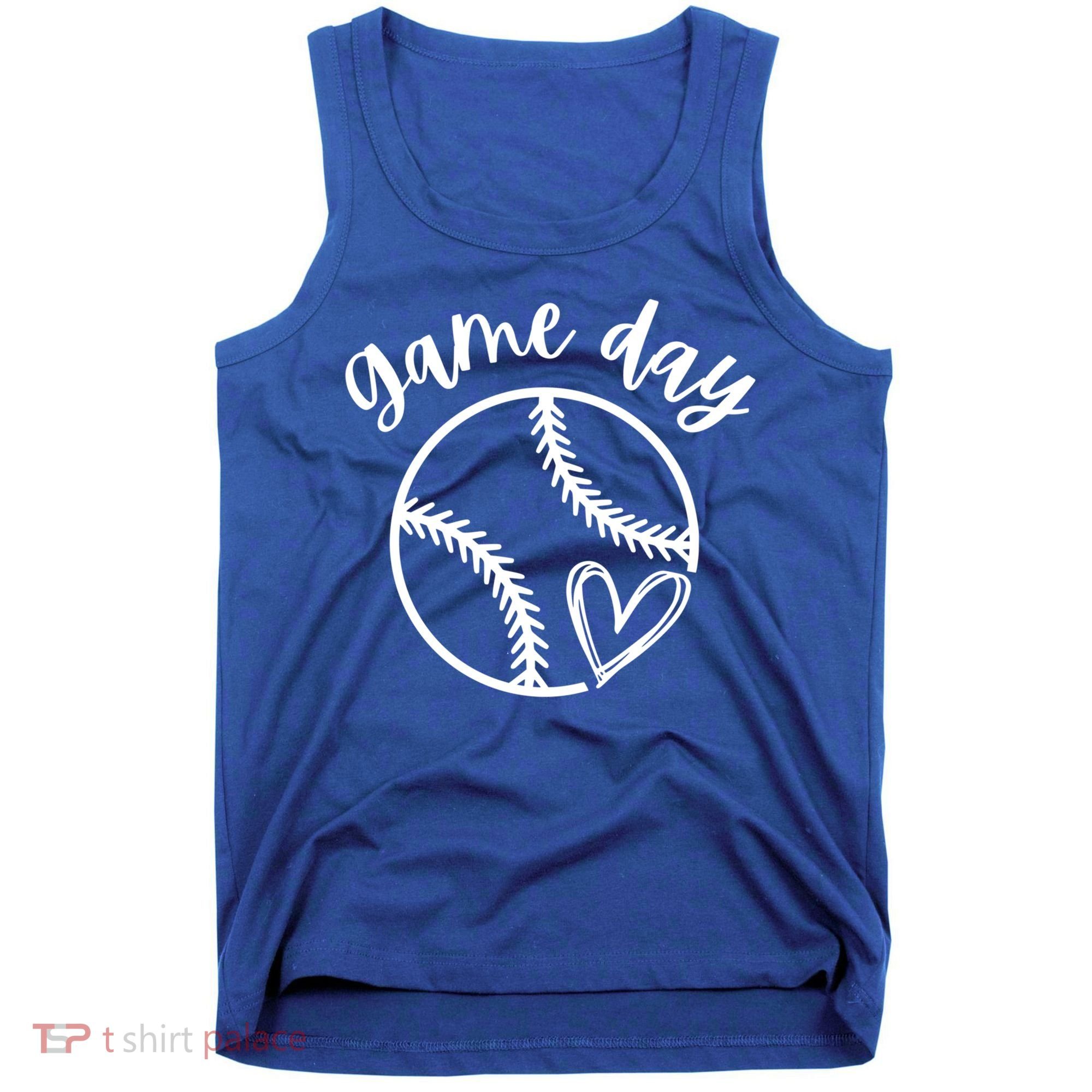 Game Day Softball Heart Love S Or Baseball Great Gift Tank Top
