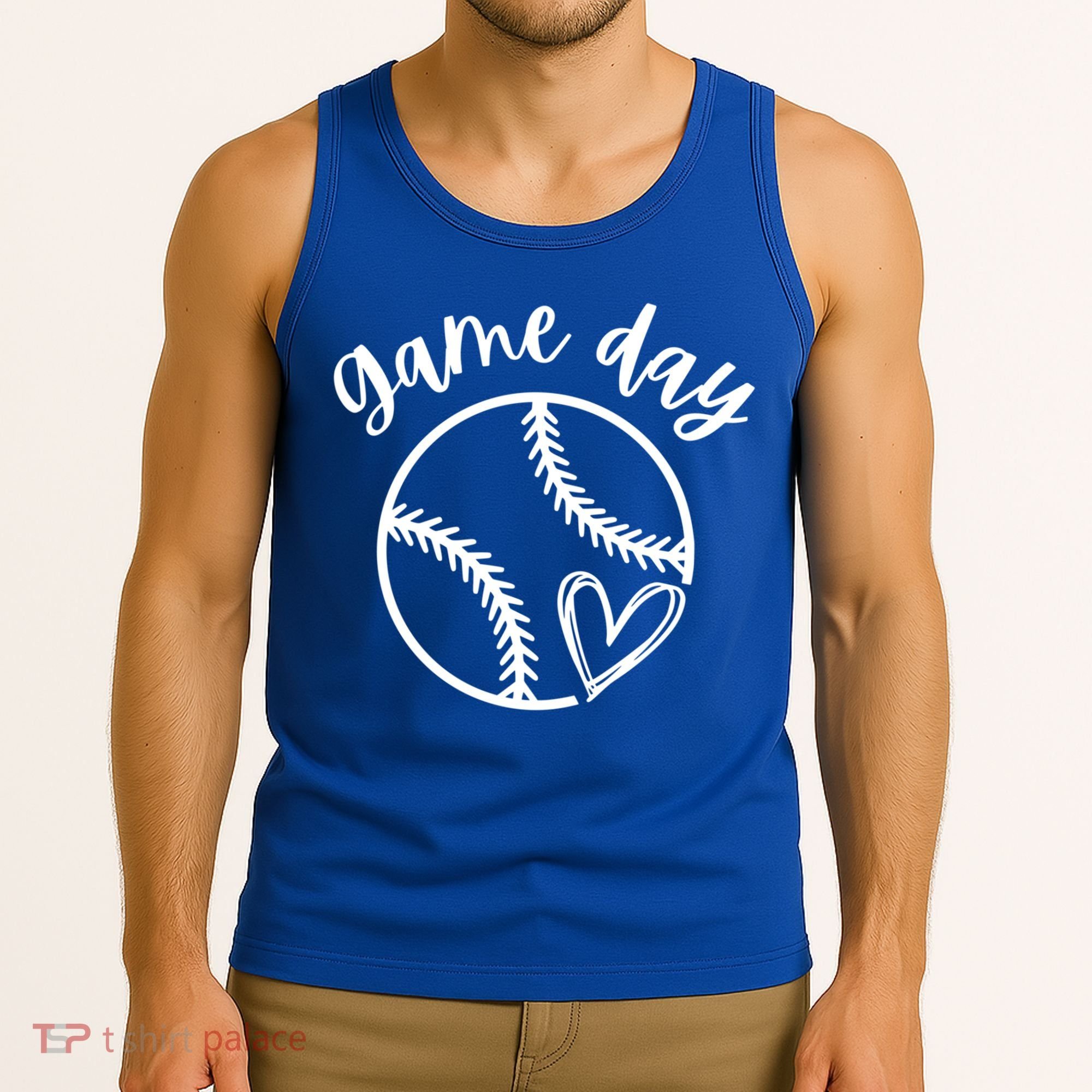 Game Day Softball Heart Love S Or Baseball Great Gift Tank Top