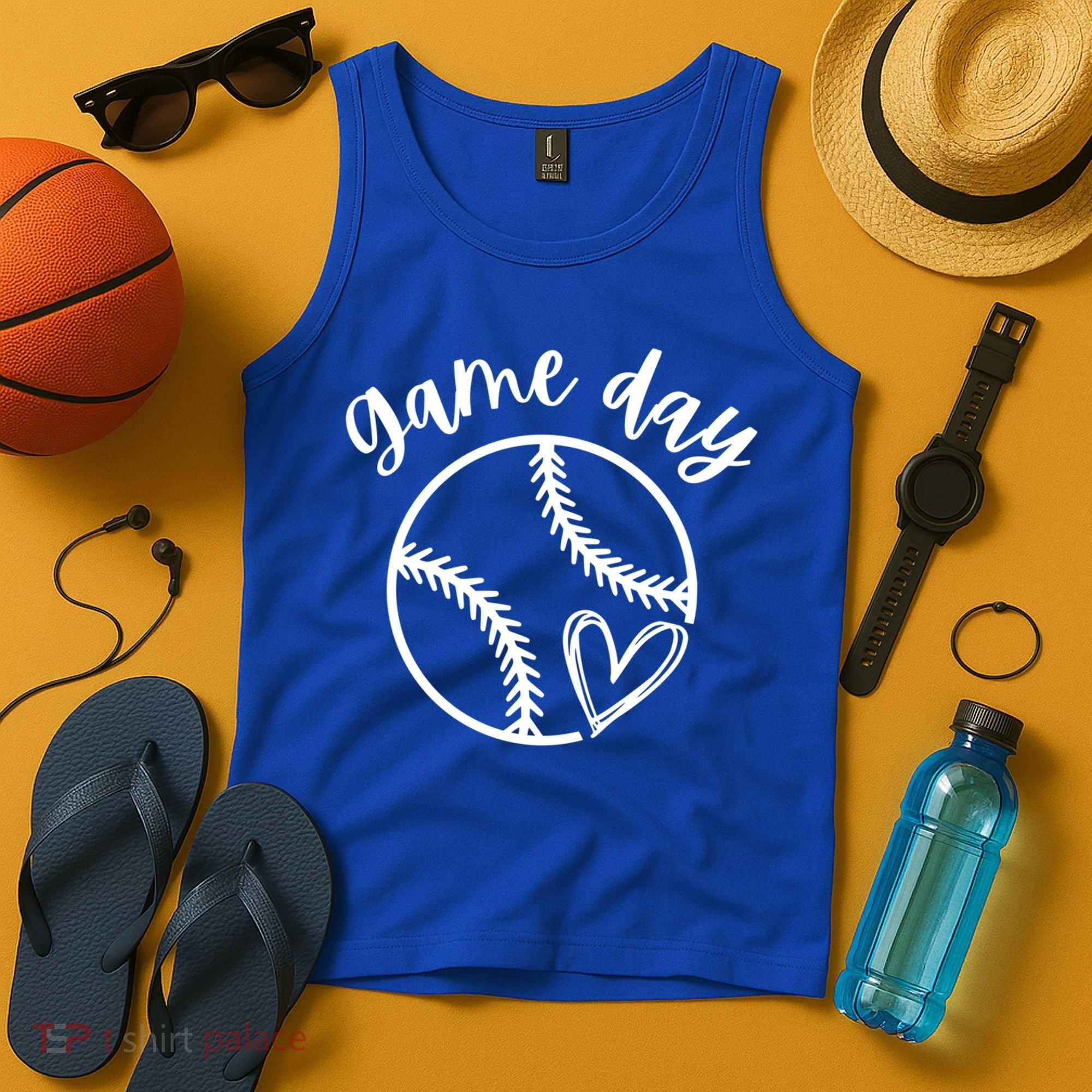Game Day Softball Heart Love S Or Baseball Great Gift Tank Top
