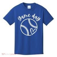 Game Day Softball Heart Love S Or Baseball Great Gift Kids T-Shirt thumb 0