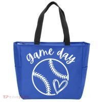 Game Day Softball Heart Love S Or Baseball Great Gift Tote Bag thumb 0
