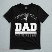 Gymnastics Dad She Flips I Pay Gymnast Balance Gymnastics T-Shirt thumb 5