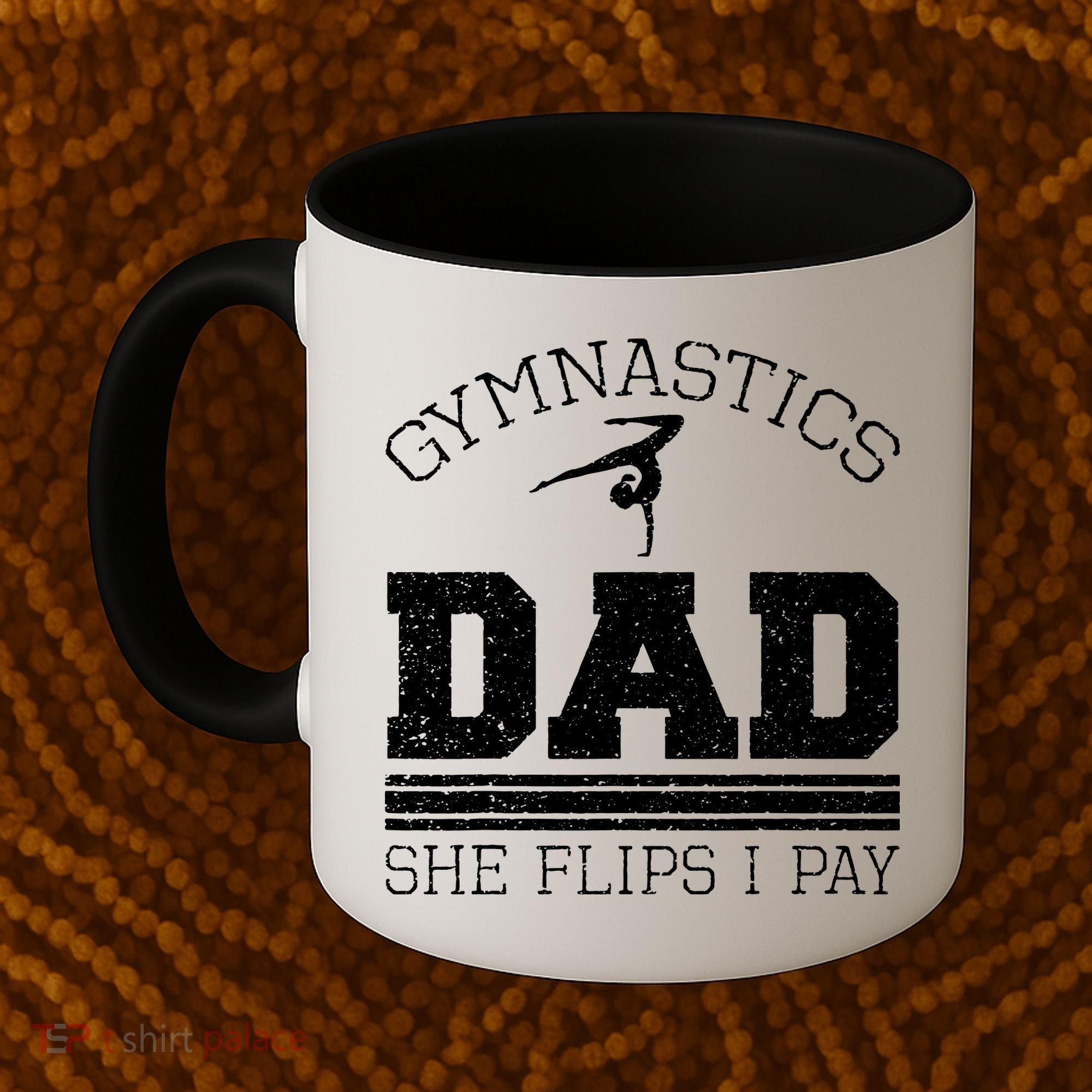 Gymnastics Dad She Flips I Pay Gymnast Balance Gymnastics Coffee Mug