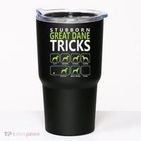 Great Dane Shirts Stubborn Great Dane Tricks Dog Tumbler thumb 0