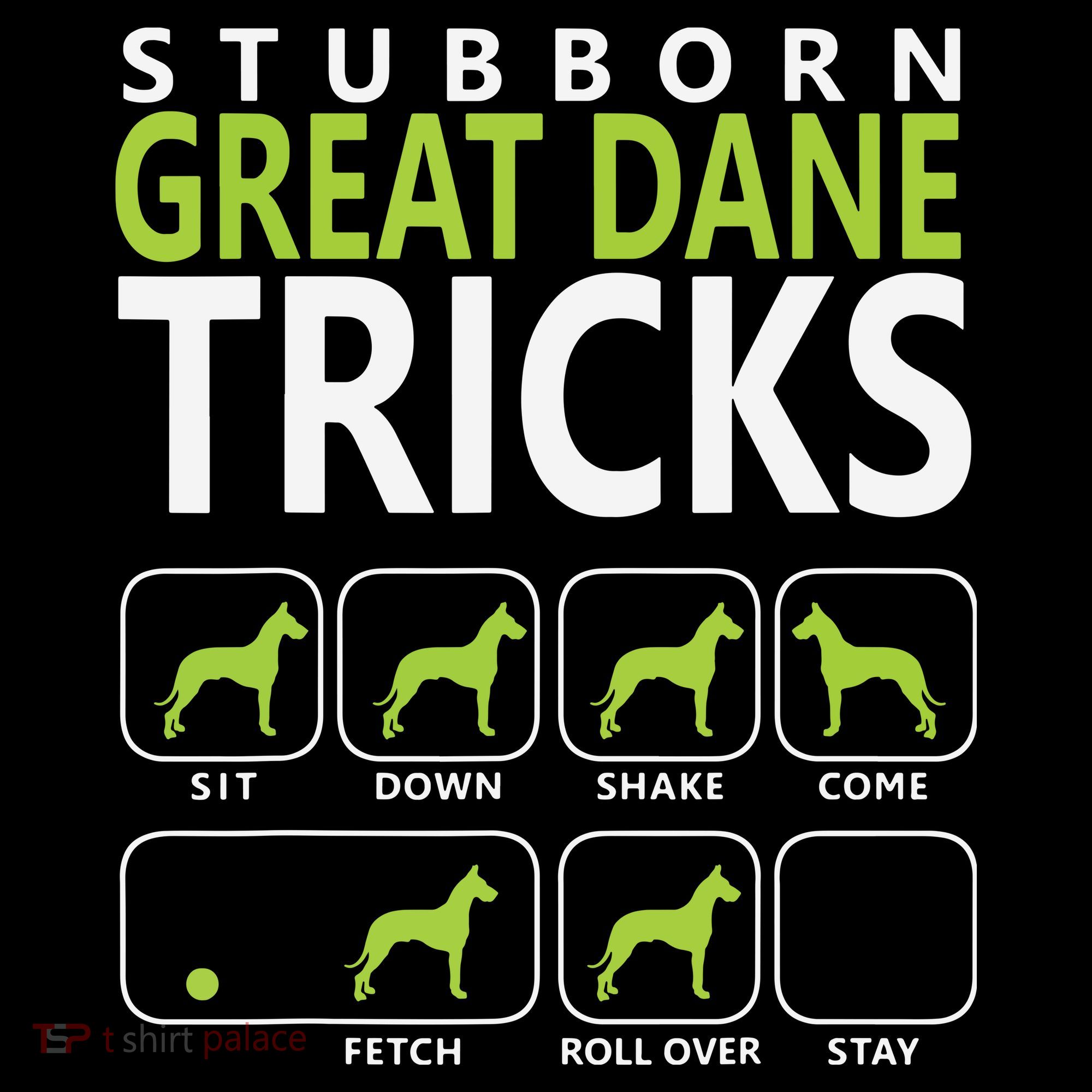 Great Dane Shirts Stubborn Great Dane Tricks Dog Baby Bodysuit