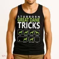 Great Dane Shirts Stubborn Great Dane Tricks Dog Tank Top thumb 3