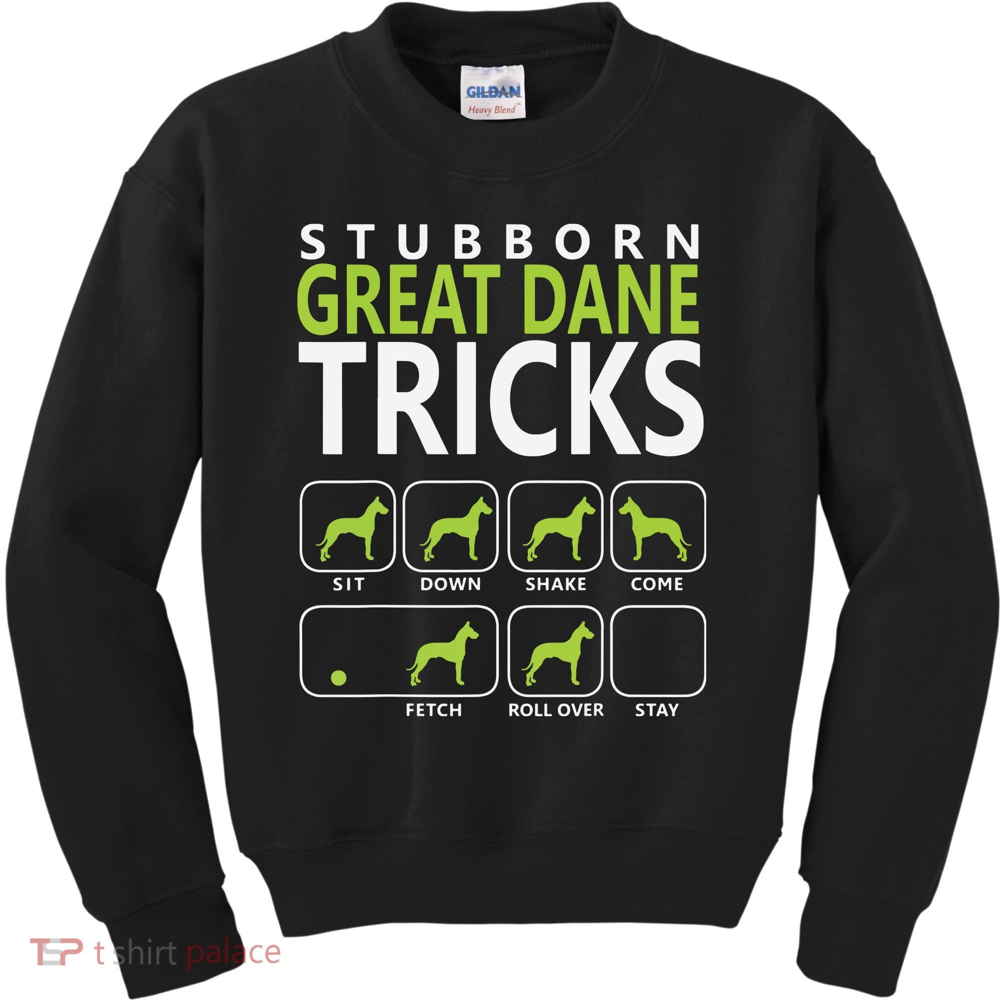 Great Dane Shirts Stubborn Great Dane Tricks Dog Kids Sweatshirt