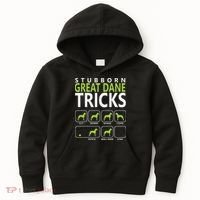 Great Dane Shirts Stubborn Great Dane Tricks Dog Kids Hoodie thumb 0