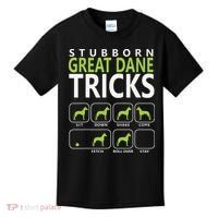 Great Dane Shirts Stubborn Great Dane Tricks Dog Kids T-Shirt thumb 0