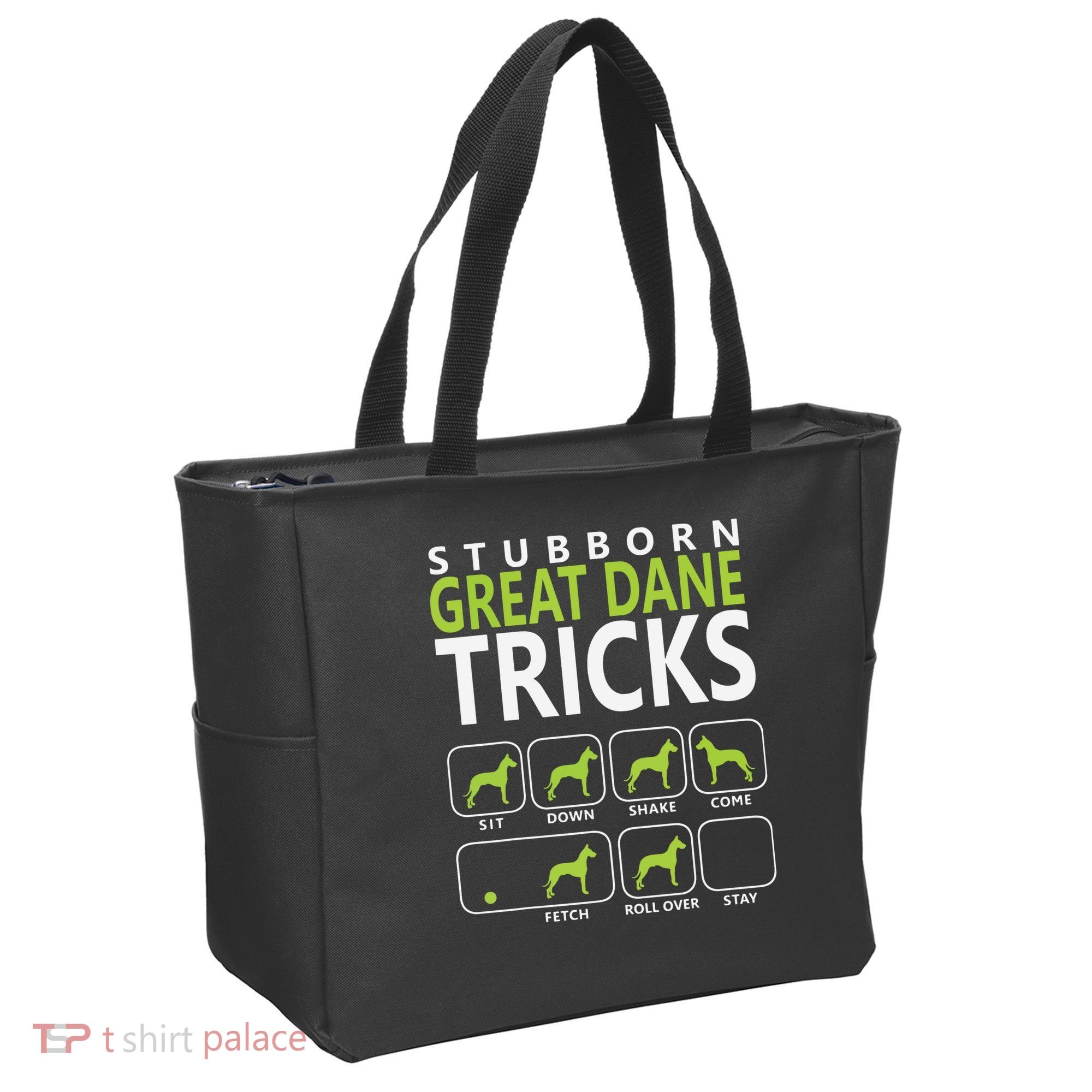 Great Dane Shirts Stubborn Great Dane Tricks Dog Tote Bag