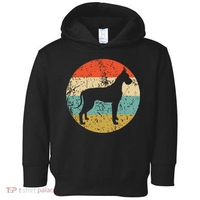 Great Dane Shirts Vintage Retro Great Dane Dog Toddler Hoodie
