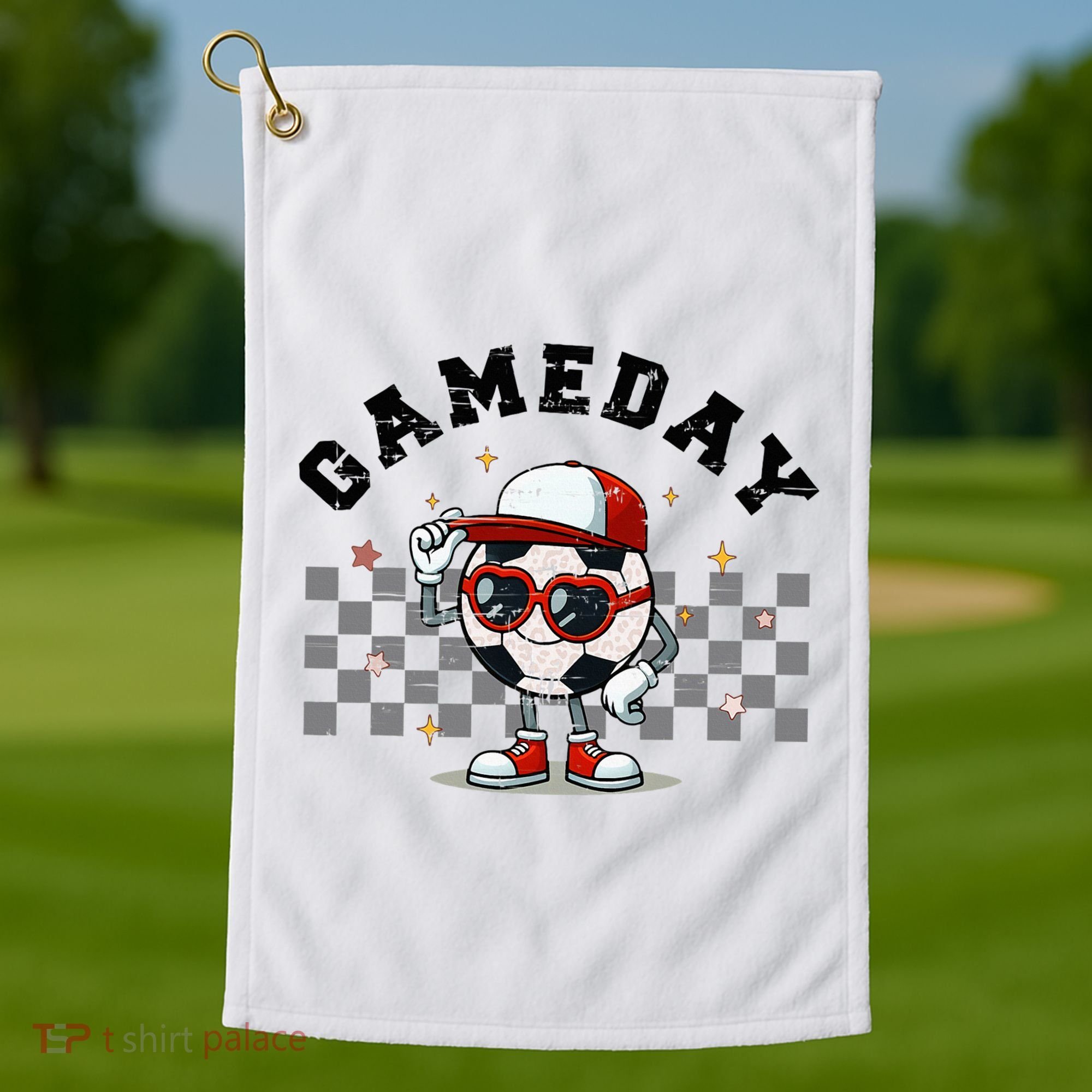 Game Day Soccer Funny Game Day Soccer Sport Lover Golf Towel