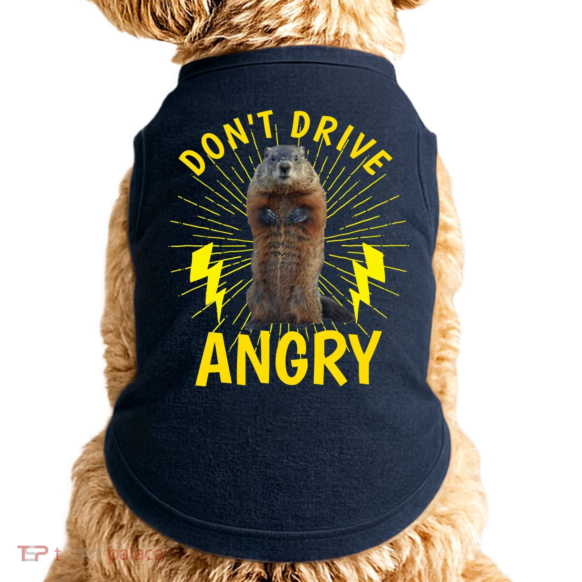 Groundhog Day Shirt Don't Drive Angry Doggie Tank