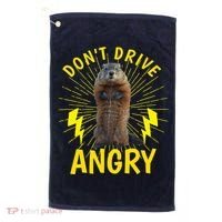 Groundhog Day Shirt Don't Drive Angry Golf Towel thumb 0