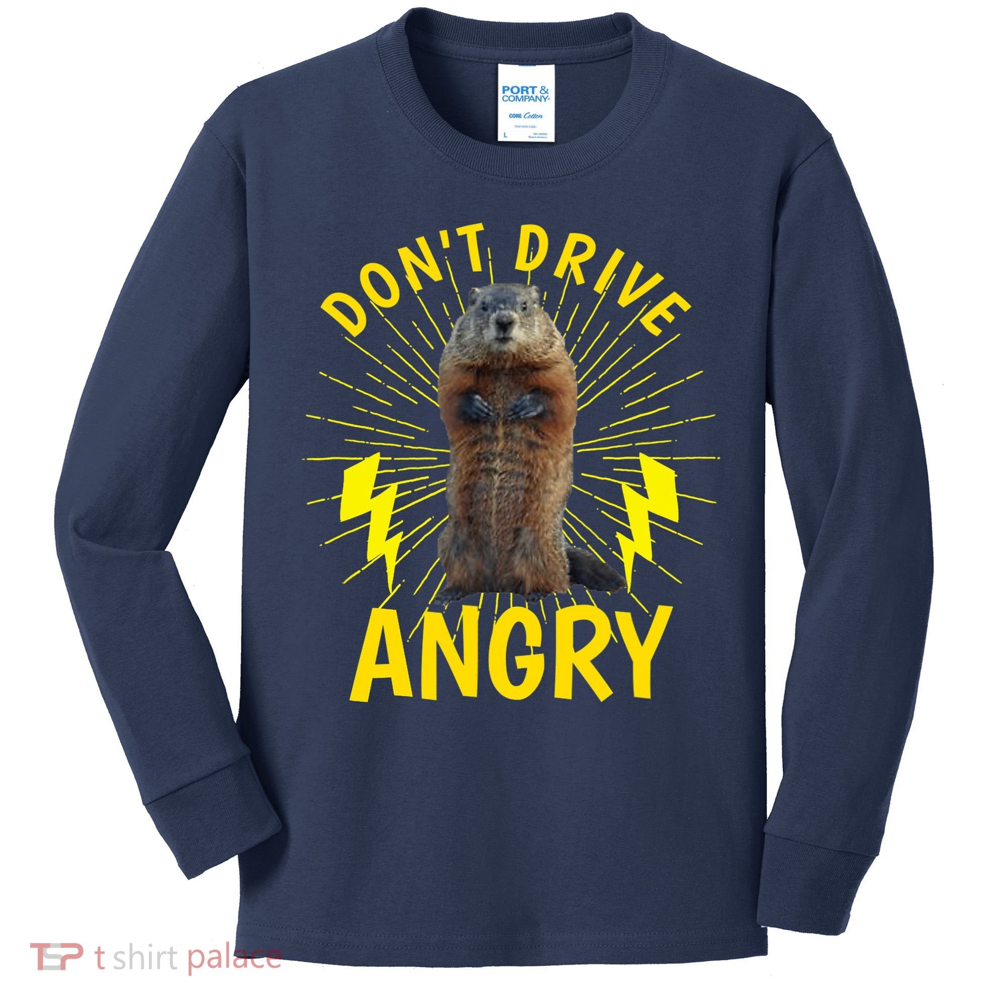 Groundhog Day Shirt Don't Drive Angry Kids Long Sleeve Shirt