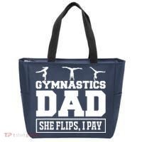 Gymnastics Dad She Flips I Pay Gymnastics Dad Gifts Tote Bag thumb 0