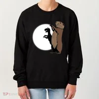GroundhogS Dinosaur Shadow Puppet Funny Groundhog Day Women's Sweatshirt thumb 0